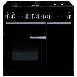 Rangemaster Professional+ 90 Gas Range Cooker Gloss Black